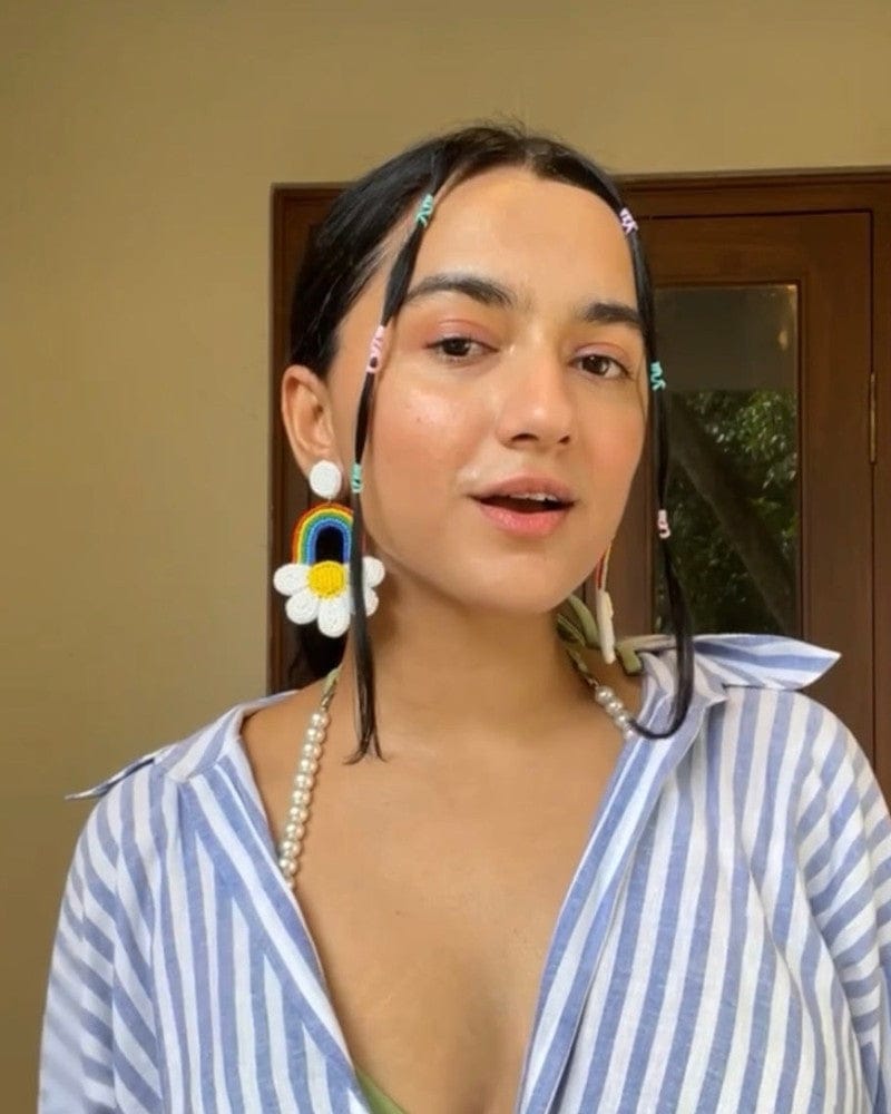 Rainbow Sunshine Handmade Beaded Earrings - Image 10